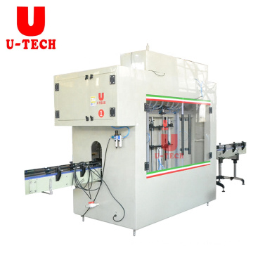 Full automatic linear type piston lubricant engine oil filling capping package machine